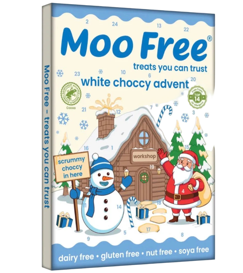 Moo Free White Choccy Advent Calendar 70g