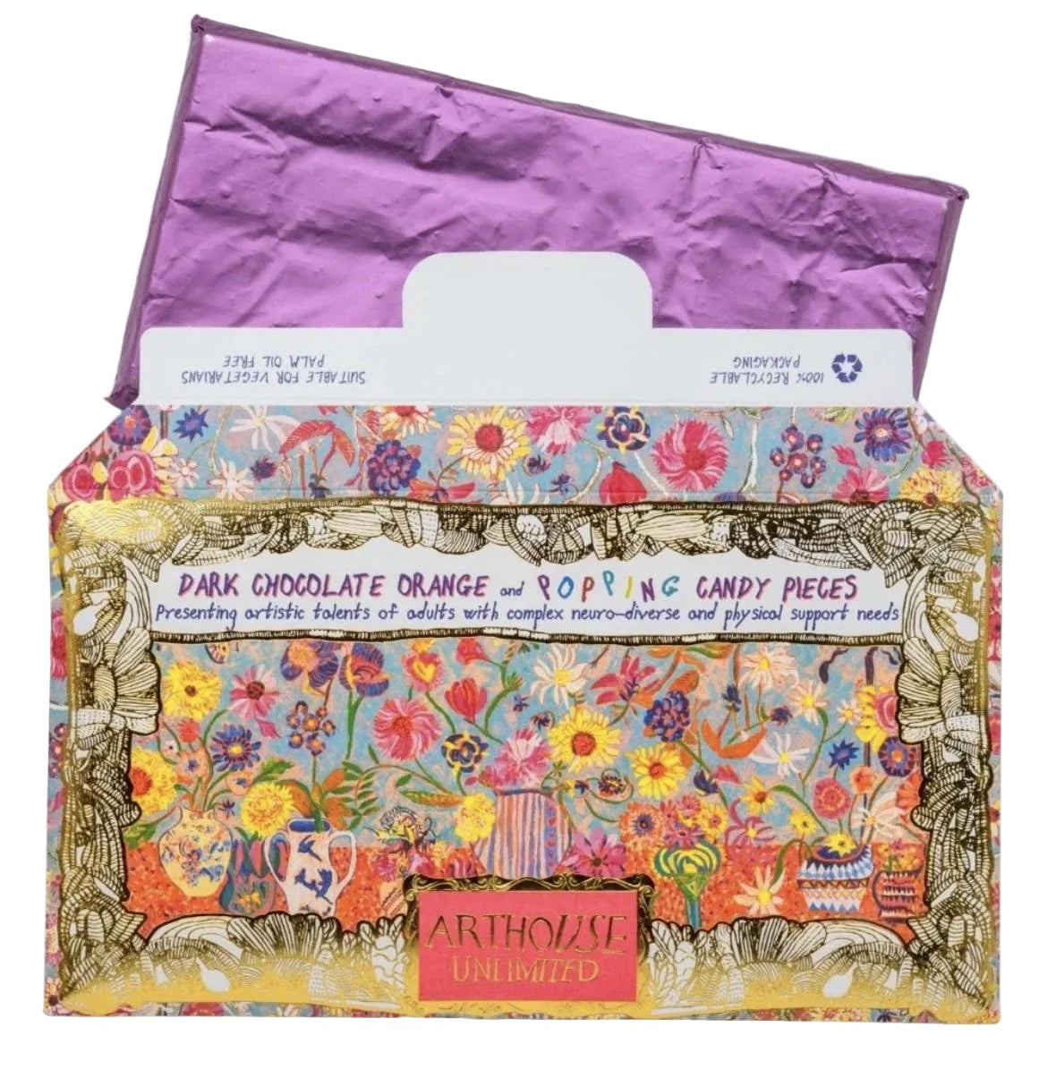 Arthouse Unlimited Bee Free, Dark Chocolate Bar with Honeycomb 85g