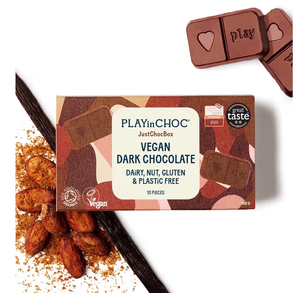 PLAYin Choc Organic Peruvian Cacao M•lk Chocolates 60g