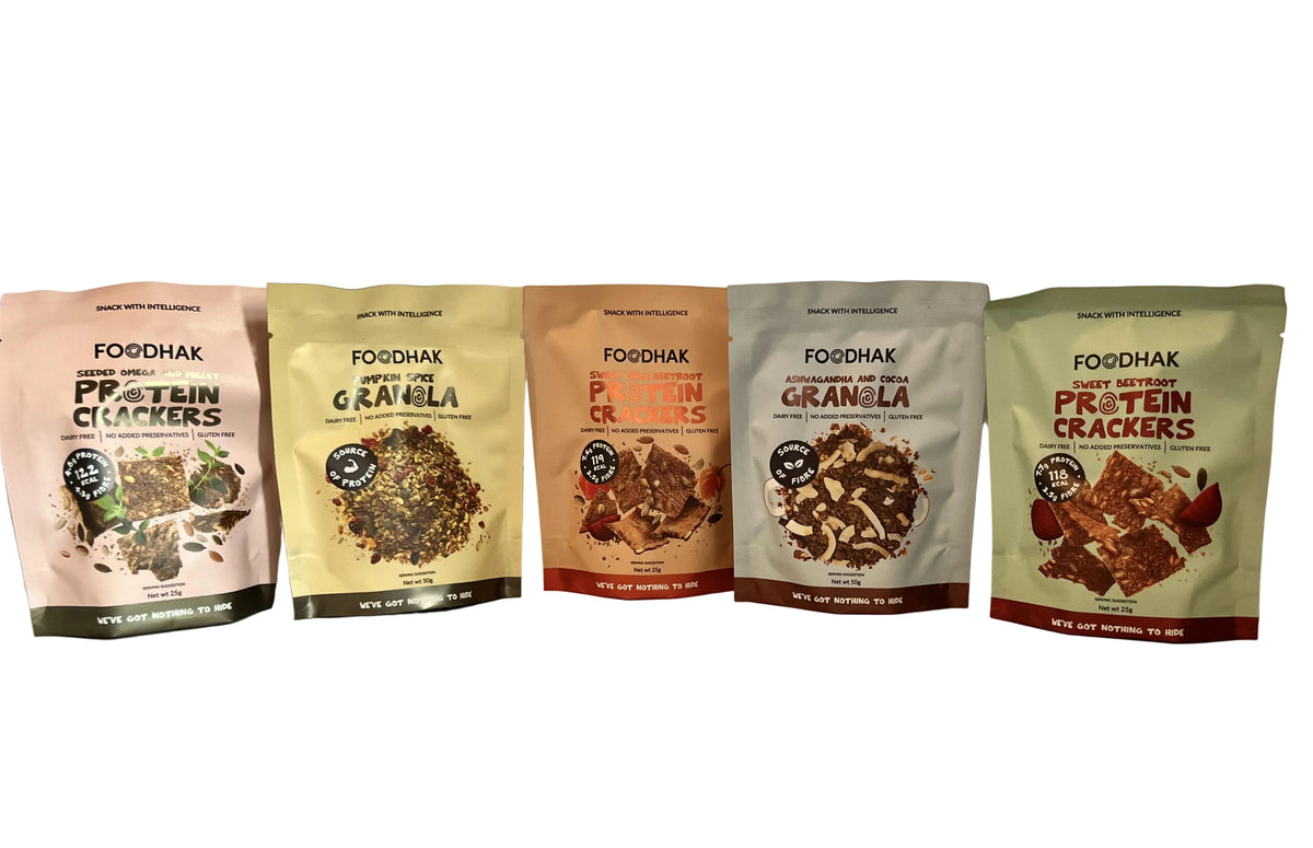 Foodhak Mixed Bundle of Mini Granolas & Protein Crackers