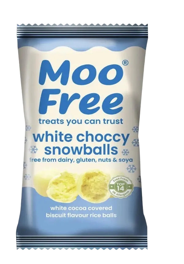 Moo Free White Choccy Snowballs 35g
